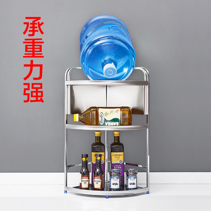 304不锈钢厨房三角置物架转角架调料调味收纳用品家用大全壁挂盒收纳层架 三维工匠高清大图