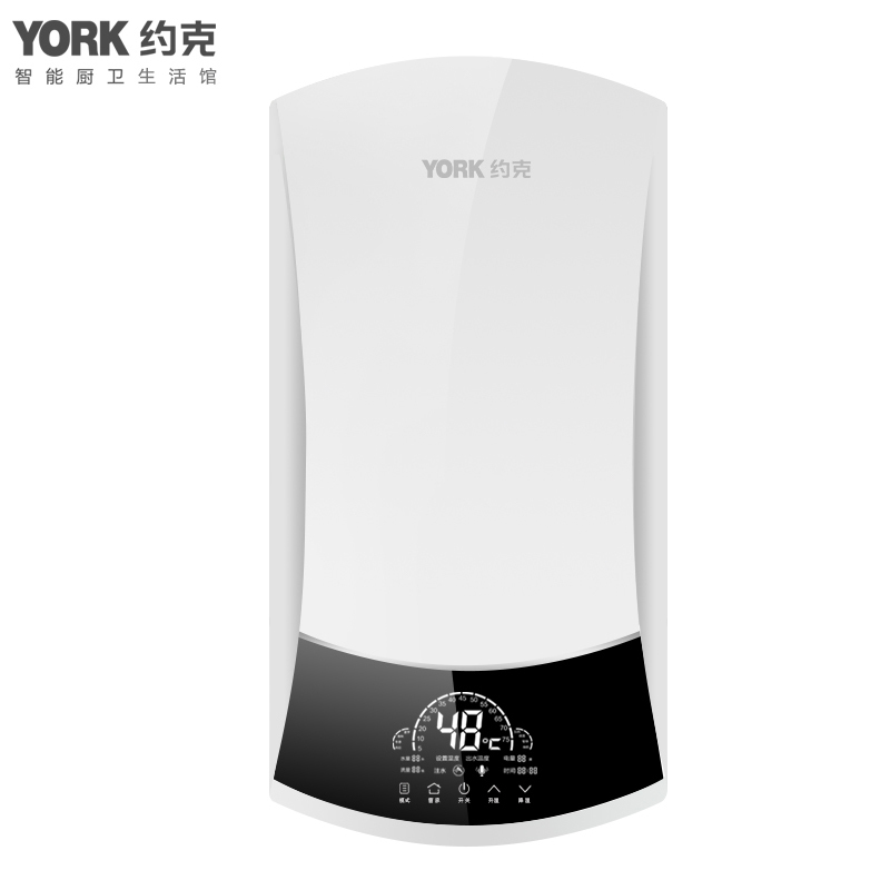 约克(YORK) 即热式电热水器速热式家用3-5人洗澡淋浴24L双胆竖款热水器5500W 白色