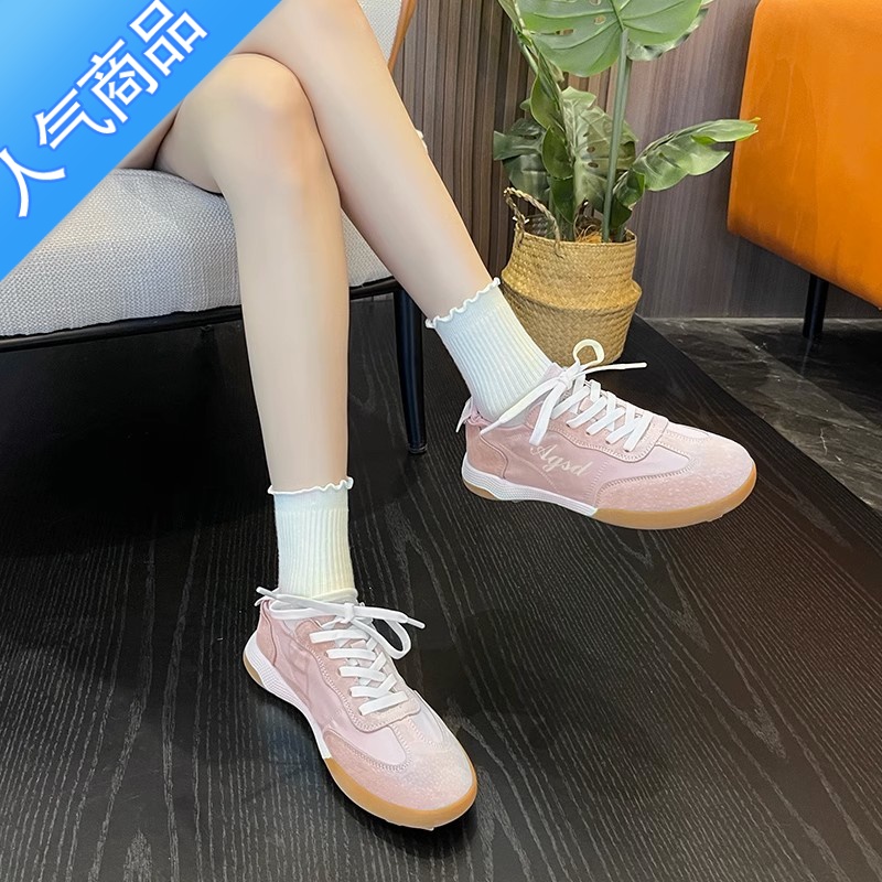 SUNTEK「茉与沫」时尚范！德训鞋女款夏季透气2023新款软底帆布鞋小白鞋高清大图