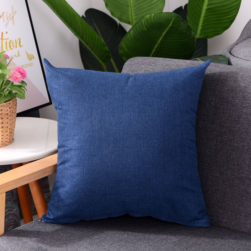 双面加厚纯色抱枕套素色汽车靠垫套学生办公室靠垫腰枕404550