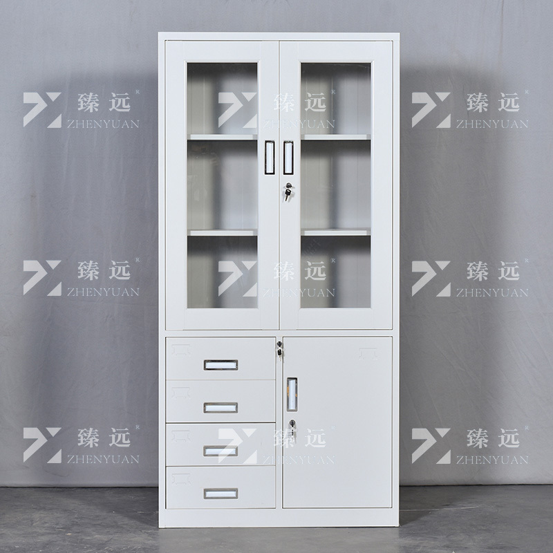 臻远ZY5011007钢制矮柜抽屉柜多抽资料柜储物收纳柜 偏四斗器械柜