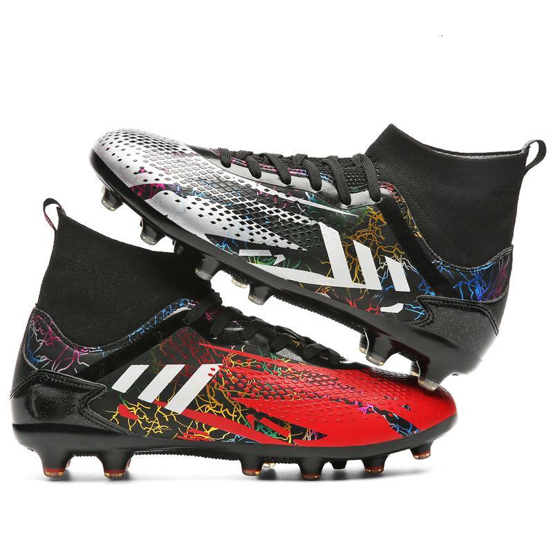 尘贺 c罗春季足球鞋男女儿童碎钉中小学生梅西长钉训练鞋专用