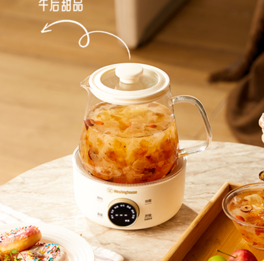 西屋WESTINGHOUSE智能花茶壶WEKH12快速加热一键操作方便灵活高清大图