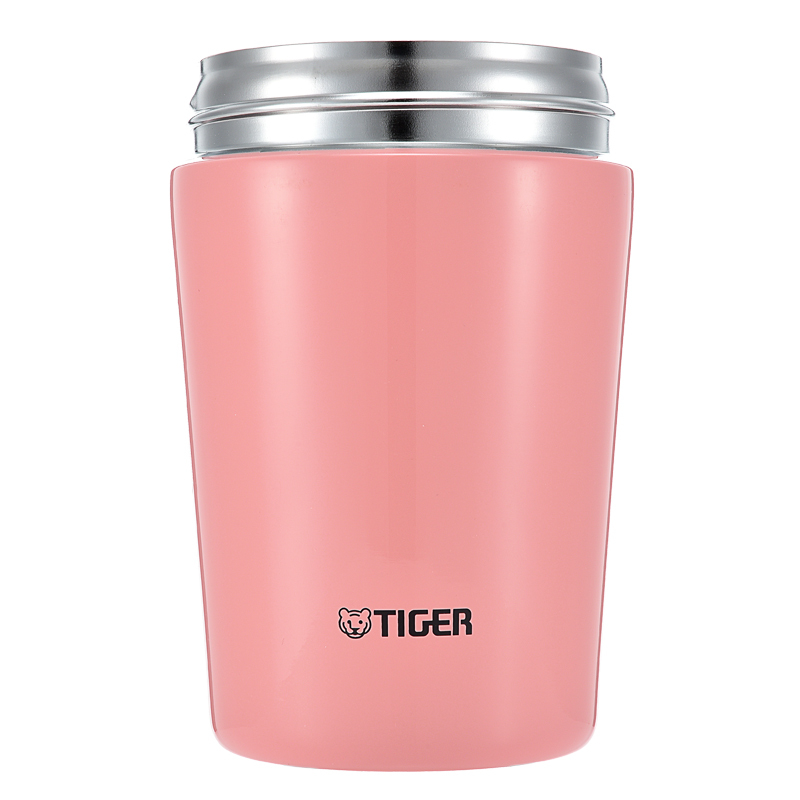 虎牌(Tiger)不锈钢保温杯大口汤粥杯焖烧杯MCL-A38C-PC粉色380ml