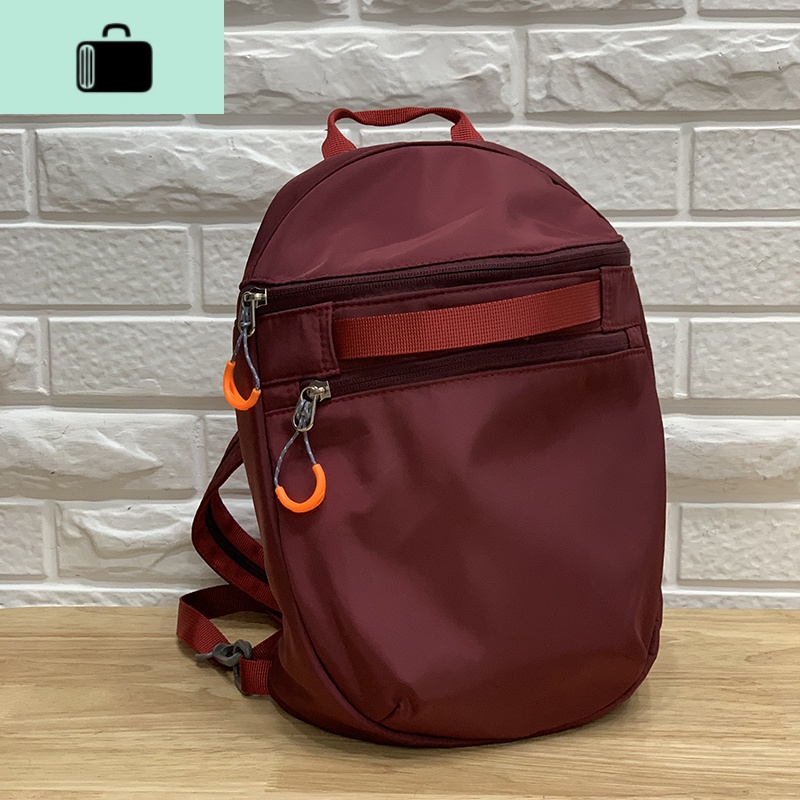 双肩包女ins风韩版高中大学生潮牌简约书包牛津布新款时尚大背包NEW LAKE 酒红色69820