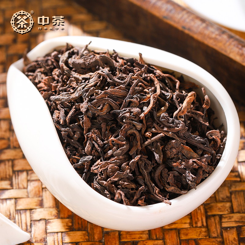 中茶陈年普洱茶散茶7年熟普400g配手提袋 1308云南布朗普洱茶叶中华老字号
