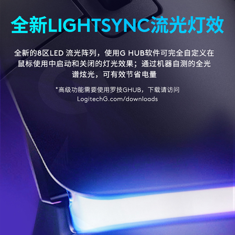 罗技(Logitech) G502 X PLUS无线游戏鼠标-白色高清大图