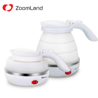 卓朗Zoomland/ F-011A迷你可折叠旅行烧水壶硅食品级胶电热水壶0.5L便携家用电水壶 自动断电 旅行双电压