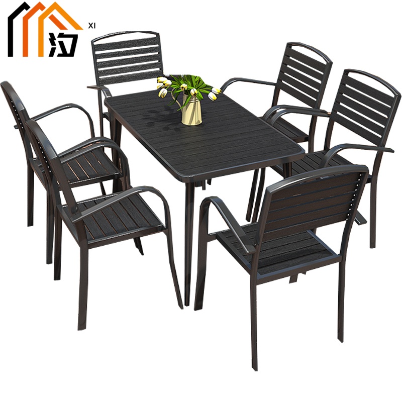 汐户外桌一桌六椅套