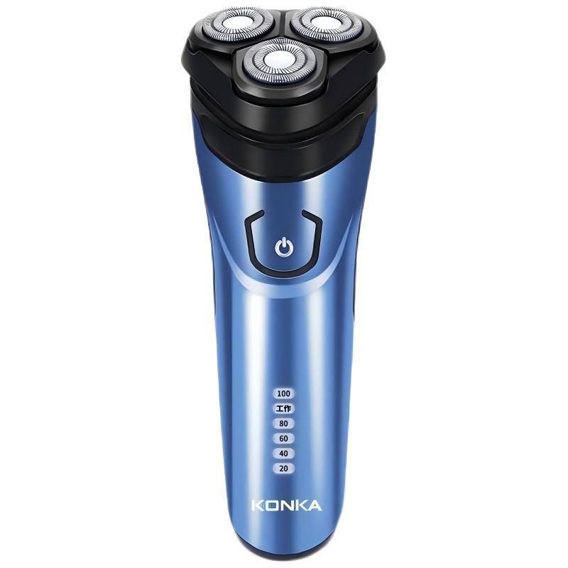 康佳(KONKA) 便携全身水洗电量显示三刀头电动剃须刀 KT-TD01Pro