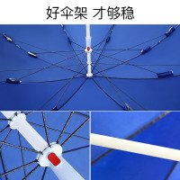 中锐智采 户外遮阳伞大号 摆摊伞 大型雨伞太阳伞沙滩伞防晒广告庭院伞大伞 双层3.4米蓝三层架 银胶加厚