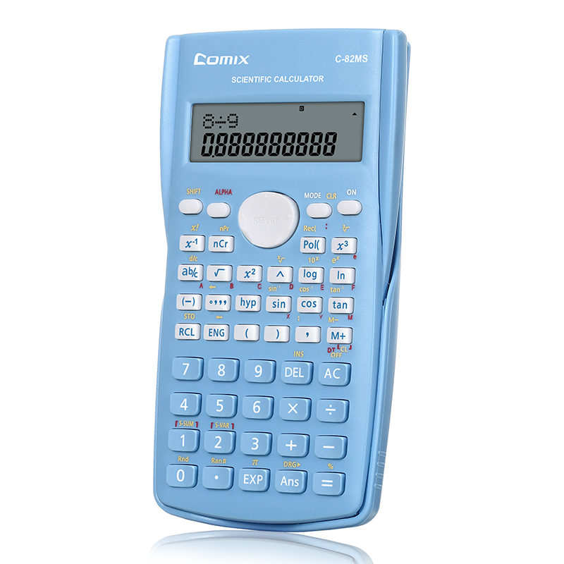 齐心 C-82MS 函数计算器 深蓝 单个装高清大图