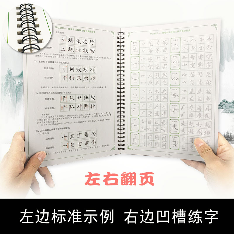 [正版]凹槽练字王 学以致用楷书字帖硬笔书法字帖楷书入门儿童1-6年级小学生初学者练字字帖临摹 手写硬笔楷书字贴 硬笔高清大图