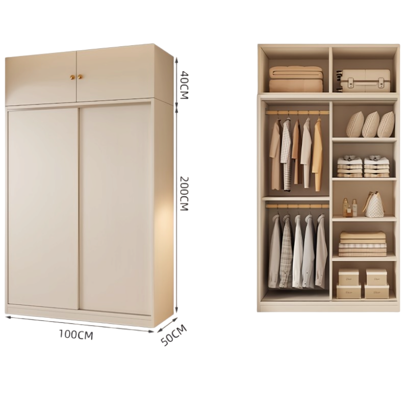 芙首泰衣柜含顶柜1000*500*2400mm套高清大图