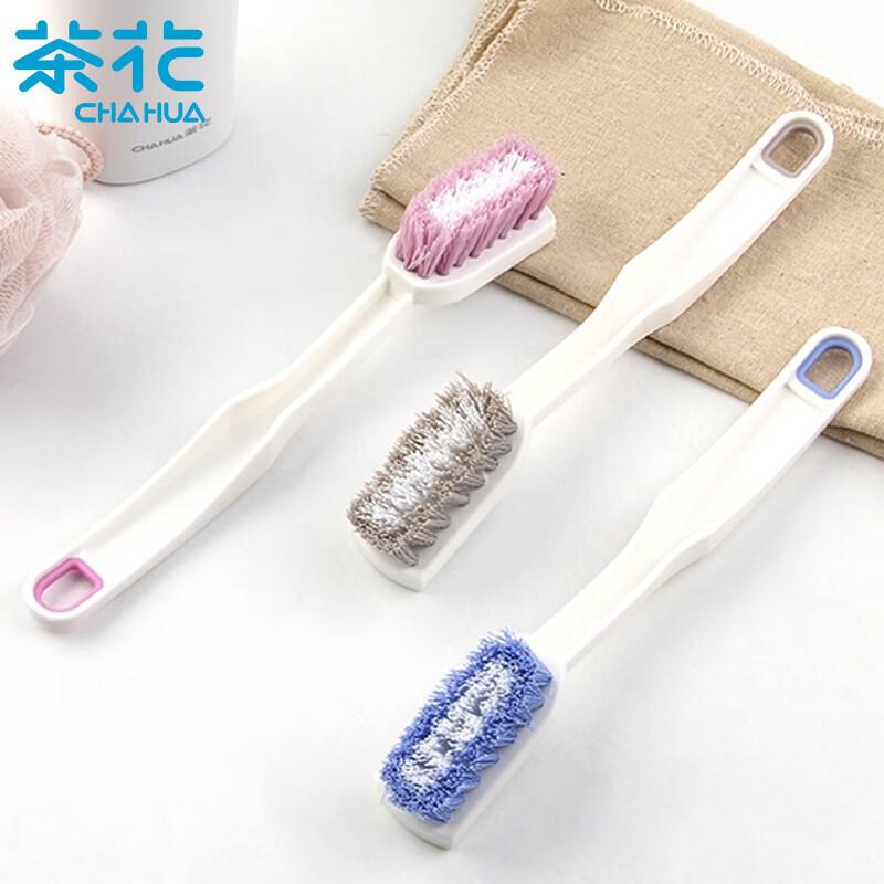 茶花 4408 鞋刷衣服刷子硬毛刷鞋刷子洗衣刷洗鞋地刷马桶刷清洁刷鞋神器 颜色随机高清大图