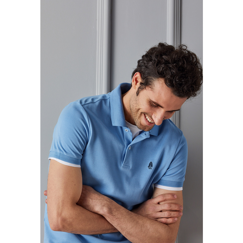 hushpuppies暇步士夏季新款纯棉短袖t恤翻领polo衫pdjc008d