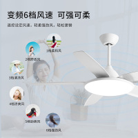 雷士照明吊扇灯风扇灯客厅餐厅卧室简约现代LED开扇叶风扇吊灯