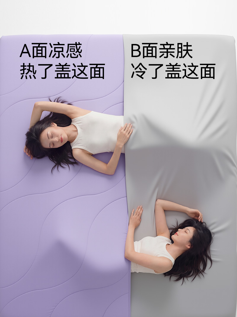 绘睡 蚕丝薰衣草小冰被紫色150*200cm(单位:条)高清大图