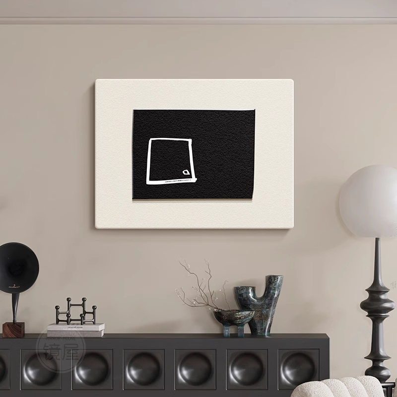 茹洋 极简约超薄电表箱抽象餐厅装饰画 个高清大图