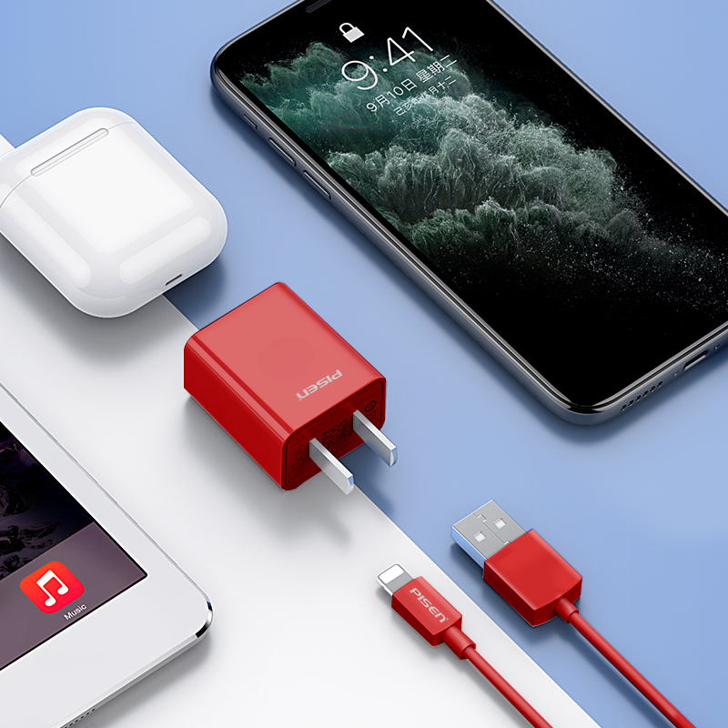品胜 苹果2A充电器线充套装 iPhone11ProMax/Xs/XR/8P/安卓华为vivo小米oppo充电器头 充电