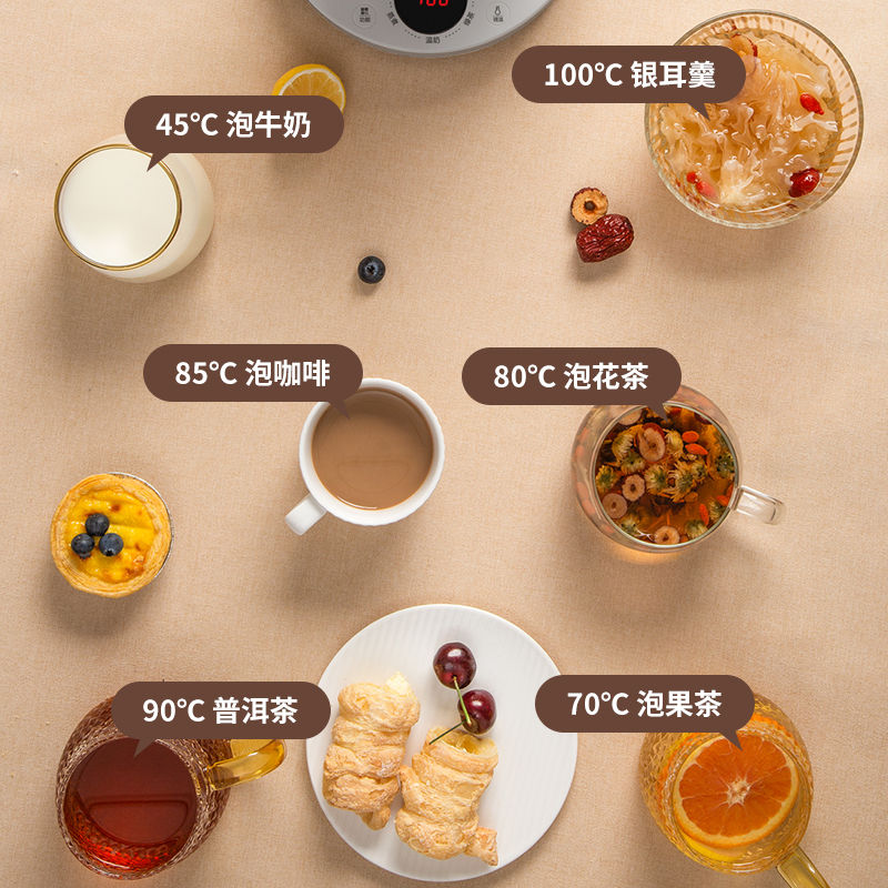 苏宁宜品煮茶器SY-20全自动触控1.2L 白色