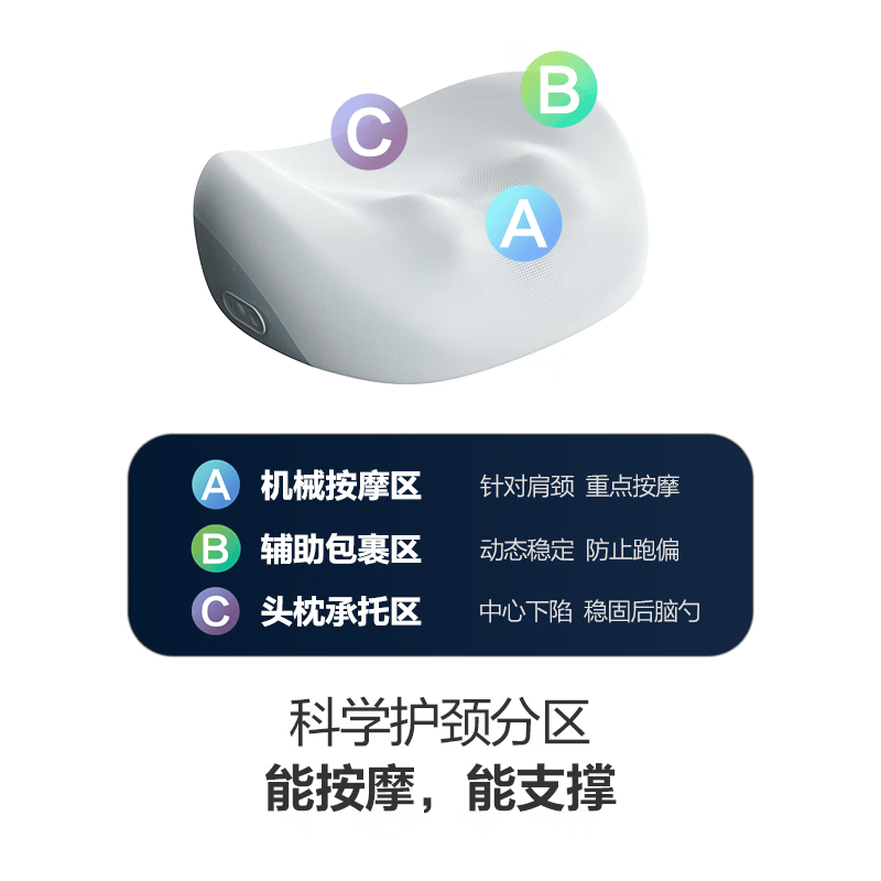 SKG肩颈按摩器8502薄荷蓝智能温热贴合人体便携舒缓疲劳高清大图
