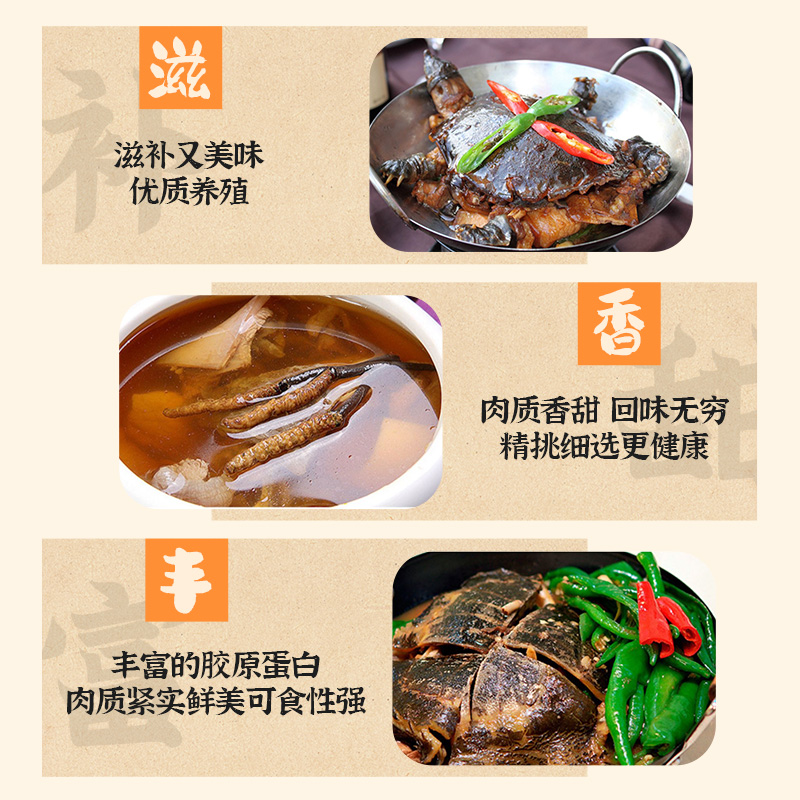[苏鲜生推荐]雀淘生鲜霸王别姬礼盒装1.64kg 顺丰发货农家慢养1只皖南老母鸡+1只生态甲鱼+1袋菌菇包高清大图