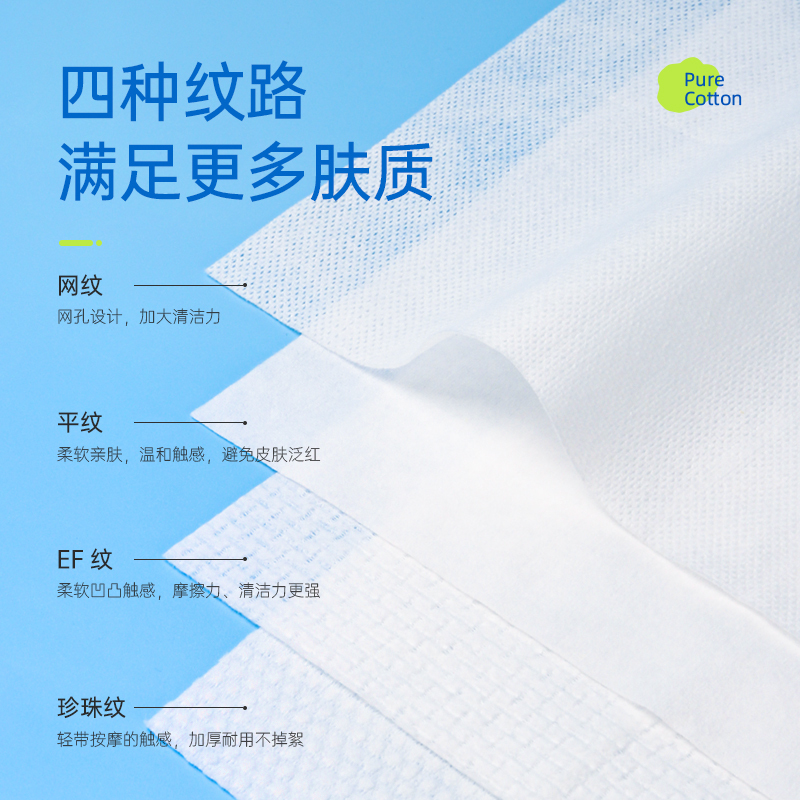 简柔(JIANROU) 网纹折叠洗脸巾80片*3盒高清大图