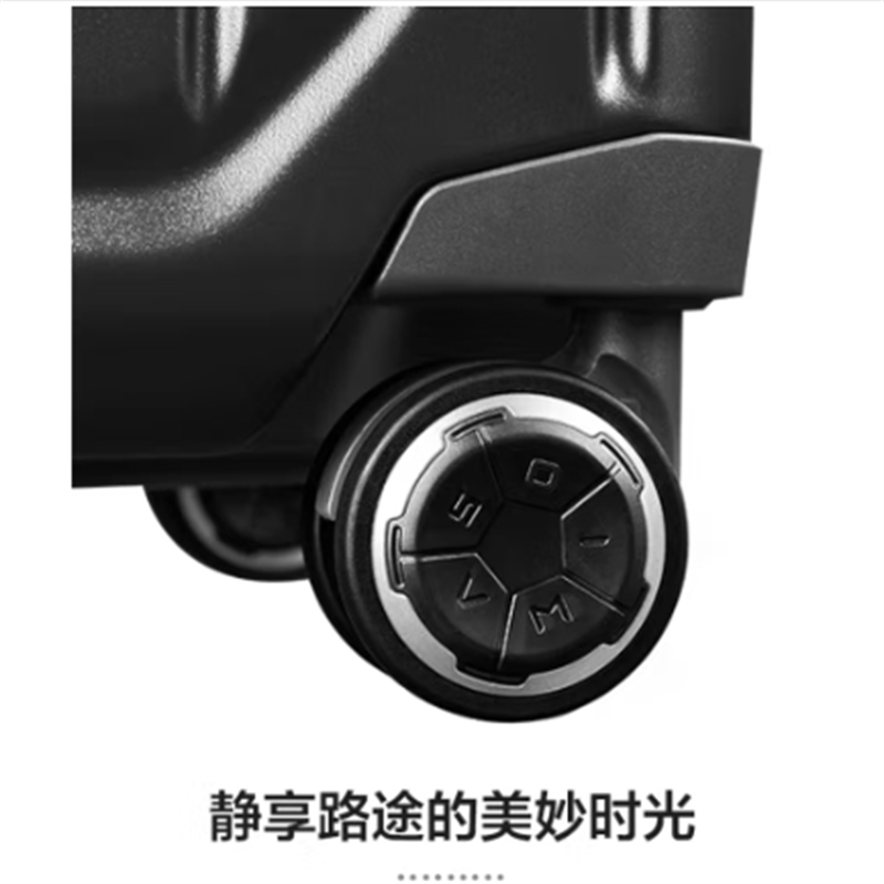 爱华仕OIWAS 拉杆箱 PC材质飞机轮拉杆箱 双层防爆拉链 护角硬箱OCX6367-20 黑色/个