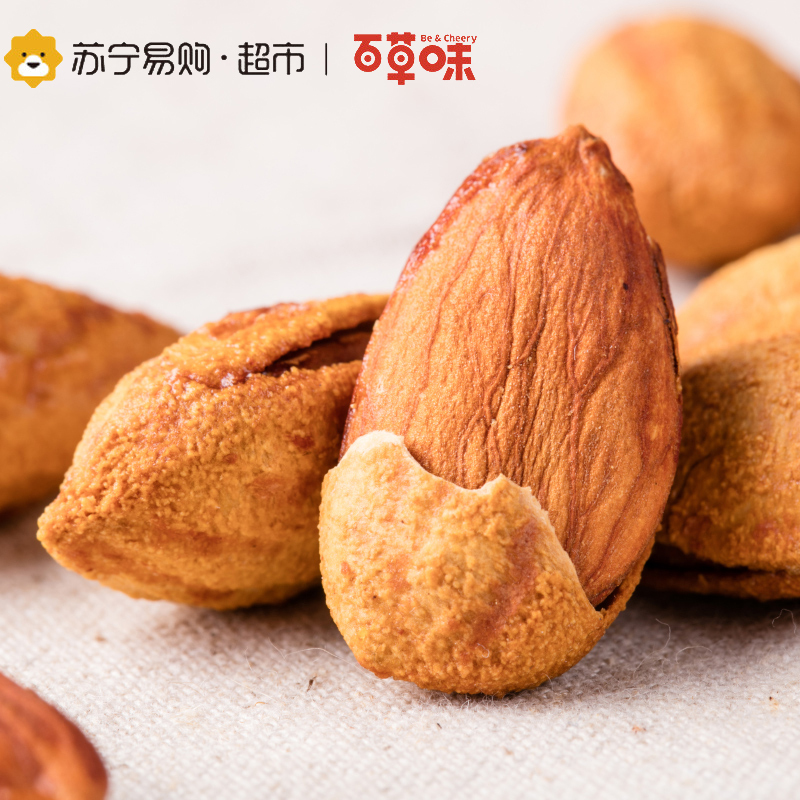 百草味 坚果 巴旦木100g袋装(休闲零食)