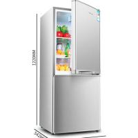 银色双门-128升(全国售后) 奥克斯升大容量电冰箱家用小型双开门宿舍租房用节能
