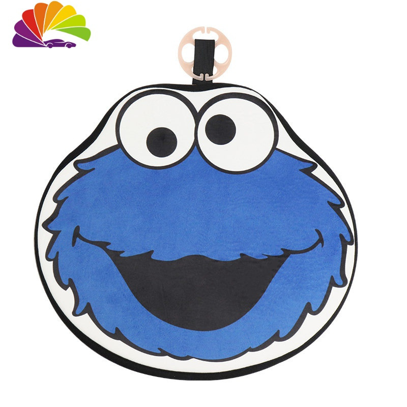 坐垫单片女车后座垫子ins网红四季通用屁屁垫三件套蓝色芝麻街视频