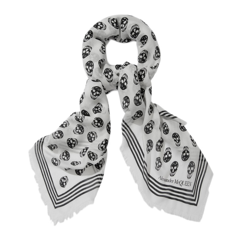 Alexander McQueen 亚历山大·麦昆 女士机车骷髅头围巾 590934-3418Q-9260