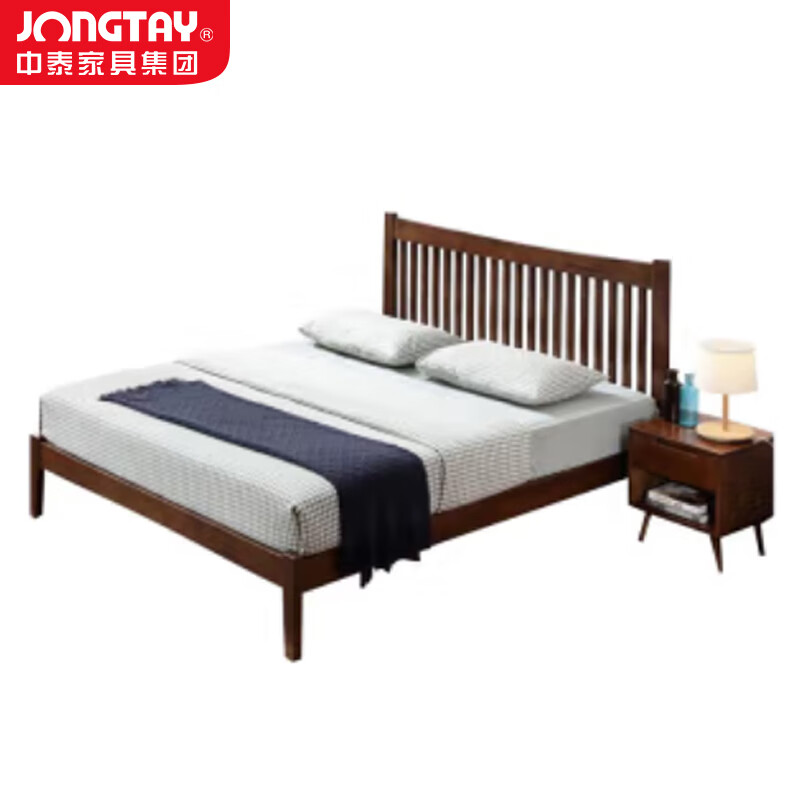 中泰(jongtay)1.5米实木床单双人现代宿舍床 J-CDZ79