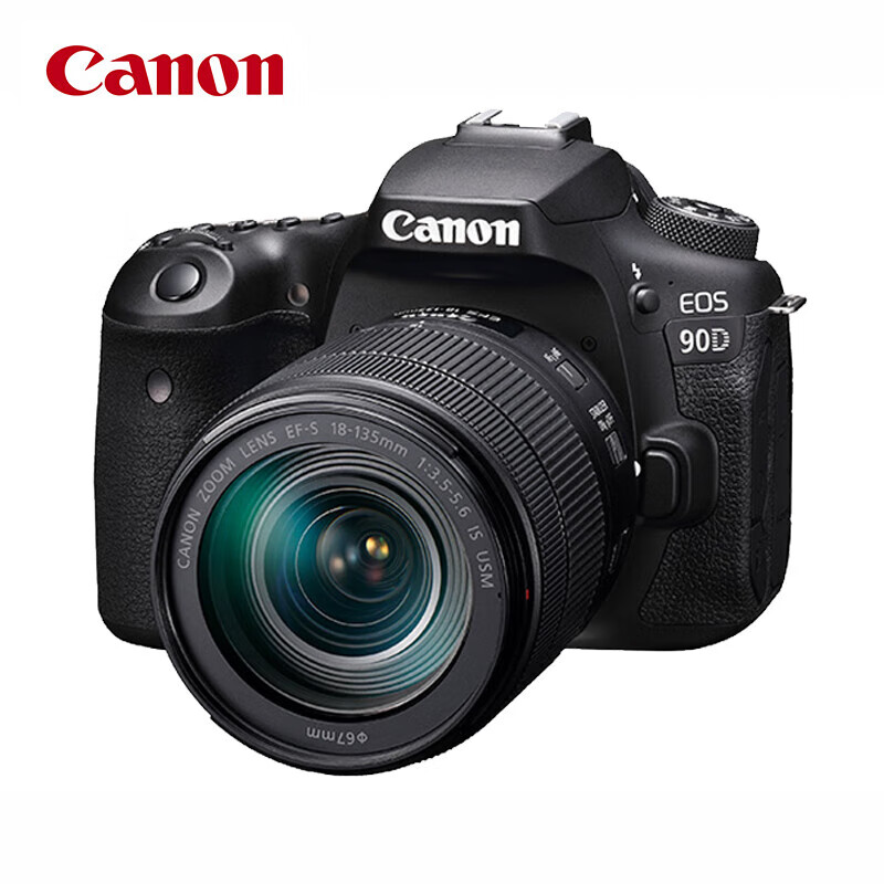 佳能EOS 90D单反相机 4K Vlog视频直播家用旅游高清照相机 EF-S 18-135mm高倍率变焦套机