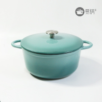 易鍋美食「韵」系列烟雨绿珐琅炖锅24cm 内外珐琅包裹抵挡腐蚀生锈 纯净铁矿石原料 食品接触级釉料