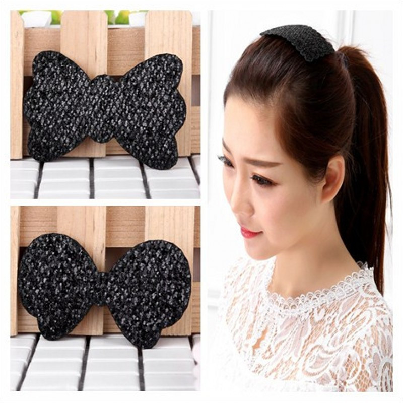 韩版刘海贴魔法贴加长粘发帖魔术贴头发饰可爱发帖碎发贴发粘亮片长心