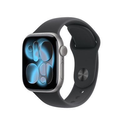 MEUG4CH/B Apple Watch S11 GPS 42毫米深空灰色铝金属表壳 黑色运动型表带-S/M