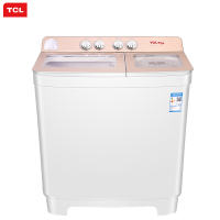 TCL XPB92-9678S 9.2公斤 半自动双缸洗衣机 洗脱分离 玻璃盖板 喷淋漂洗(芭蕾白)