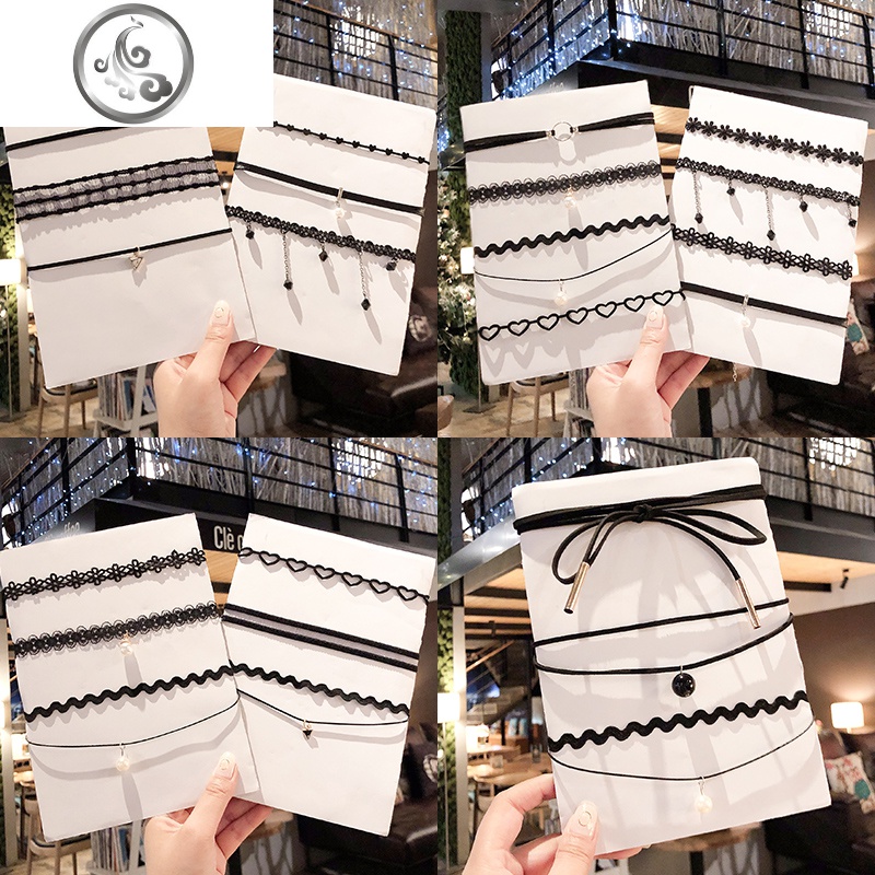 日韩choker原宿颈绒带项圈蕾丝颈带短款锁骨链女朋克脖子饰品项链_1高清大图