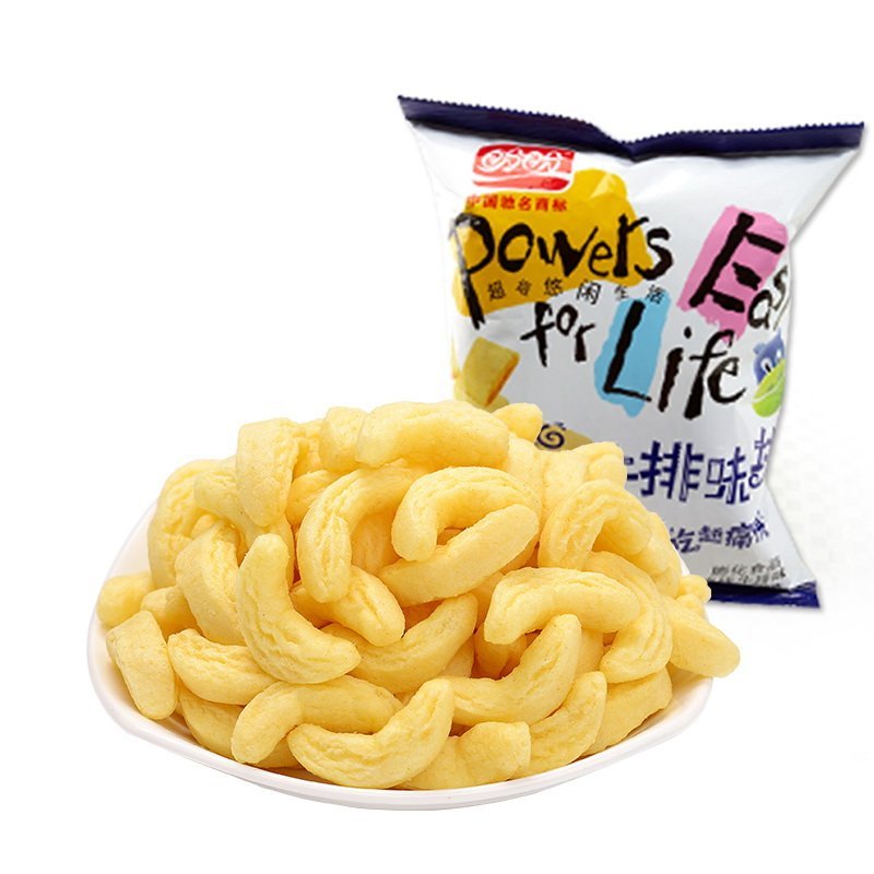 盼盼 麦香鸡味块105g 烧烤牛排味 膨化食品 休闲小食美味下午茶