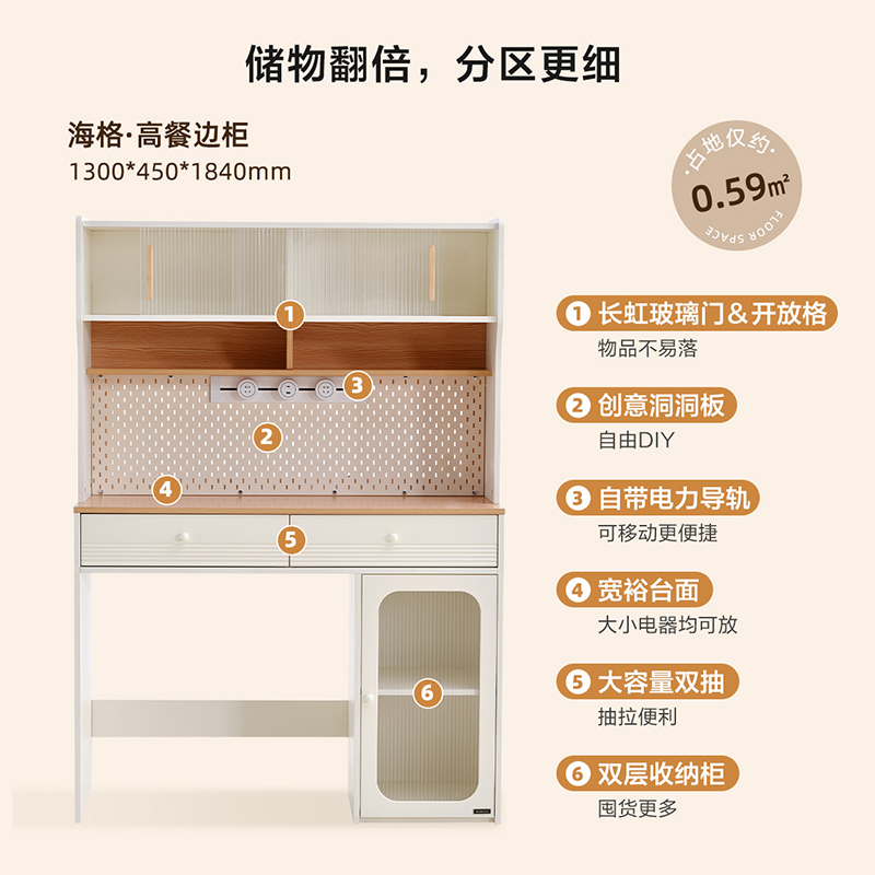 全友家居 客厅家用饭桌现代奶油风多功能桌子可折叠餐桌椅组合高清大图