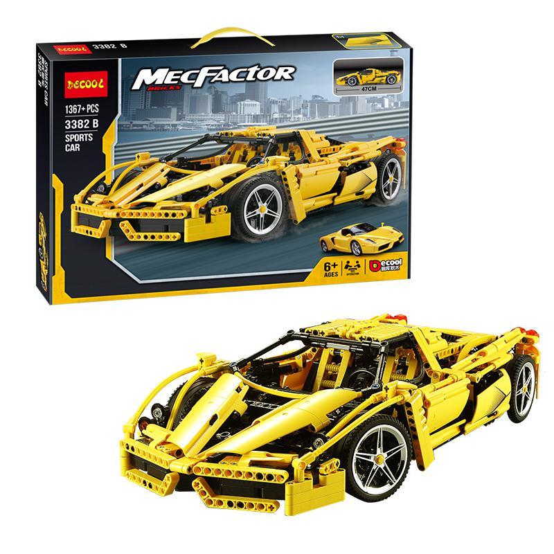 科技系列兼容乐高恩佐跑车拼装积木赛车模型高难度男孩子玩具黄色恩佐