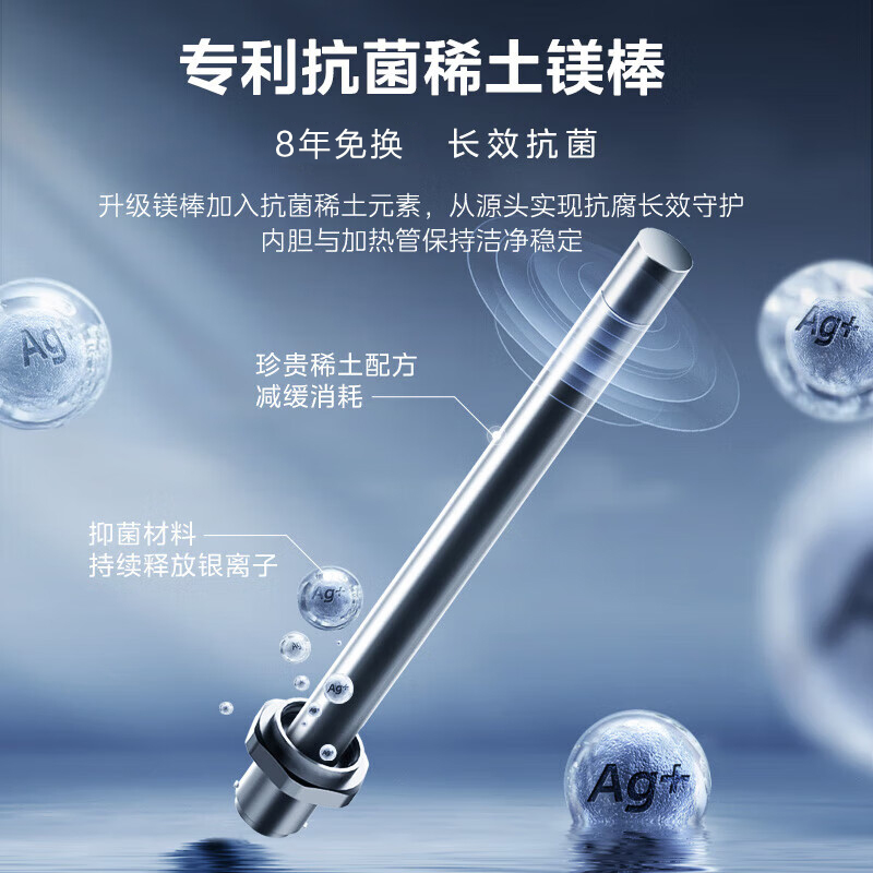 美的(Midea)电热水器60升3300W变频速热镁棒免换内胆免清洗一级能效美肤浴F6033-JE8Pro(HE)高清大图