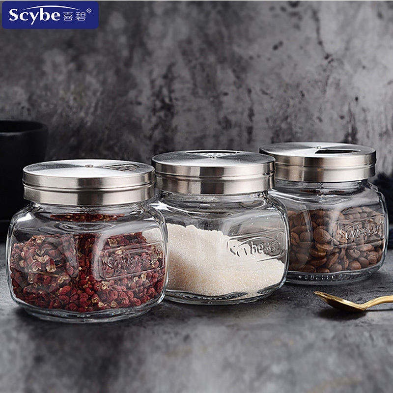Scybe喜碧 利格尔厨房用品调味罐300ml盐罐玻璃瓶调料盒家用调味盒 两支装
