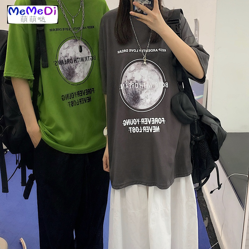 夏季港风insT恤韩版潮流宽松圆领学生半袖体恤男女情侣装短袖服