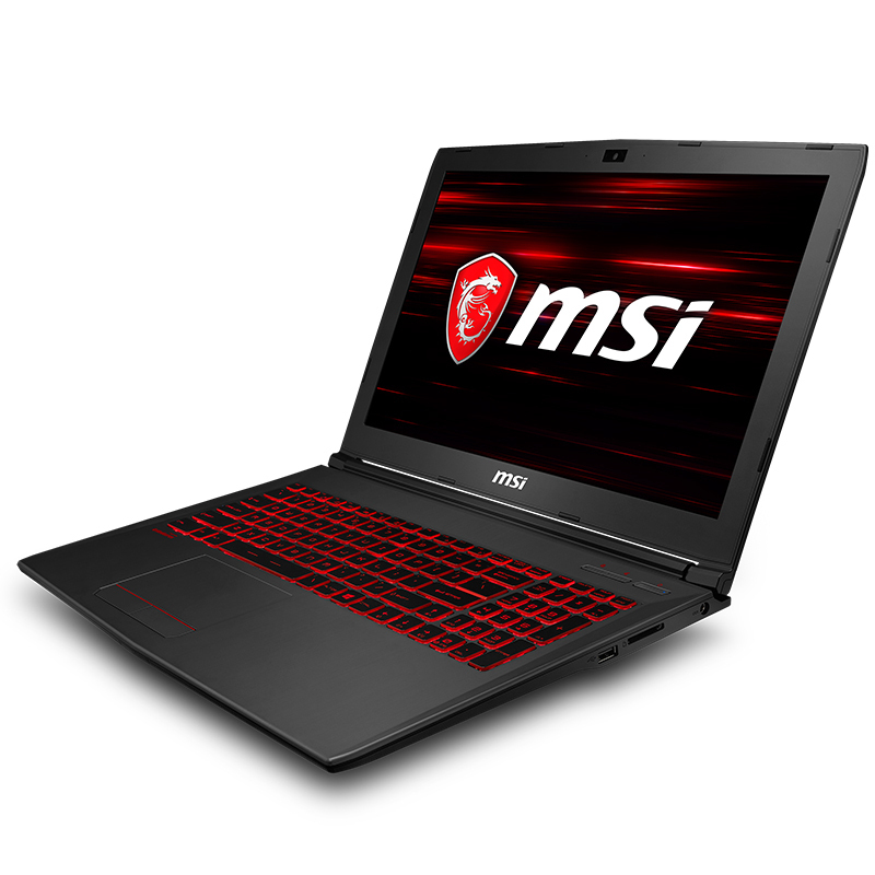 微星(MSI)GV62-099 15.6英寸游戏本学生笔记本电脑(i5-8300H 8GB 128GB+1TB GTX1050 4GB 赛睿红色背光键盘)