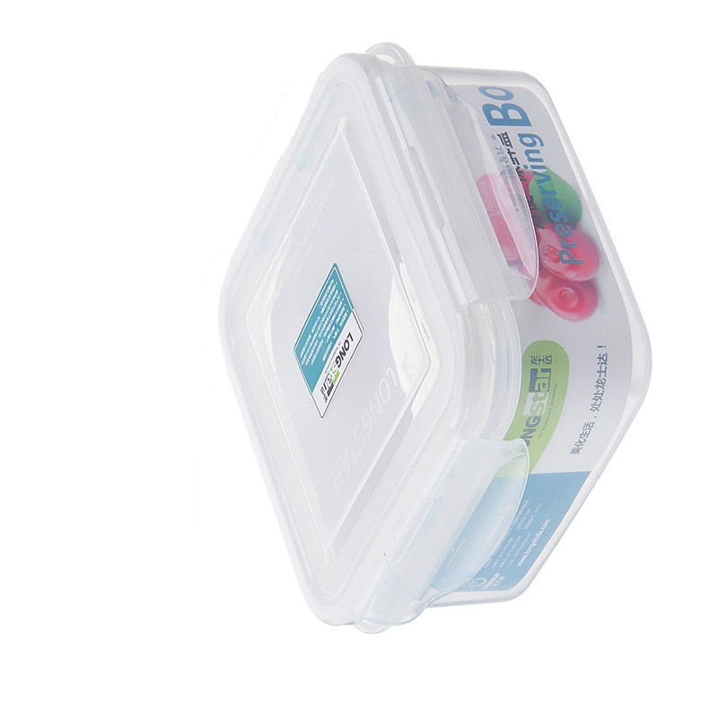 龙士达(LONGSTAR) LK-2009中方保鲜盒食品保鲜盒密封盒透明储物盒 2个装