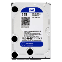 西部数据(WD) 蓝盘 2TB SATA6Gbs 64MB 台式机械硬盘 3.5英寸