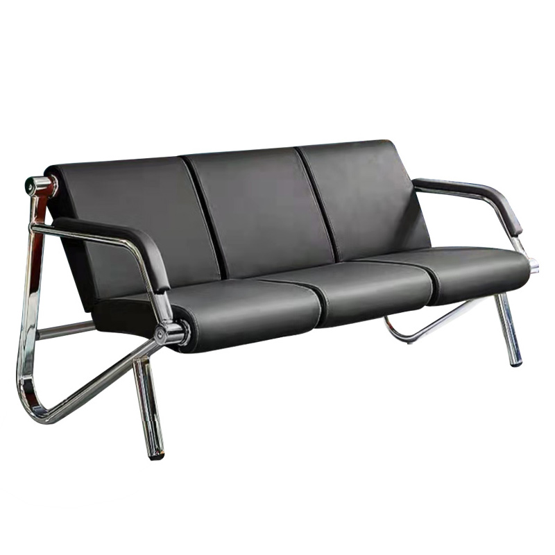 巴洛卡 皮布沙发 沙发椅等候椅沙发等待沙发办公室沙发BLK818西皮三人位高清大图